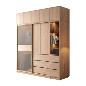 <span class=keywords><strong>Armario</strong></span> Nórdico con <span class=keywords><strong>Puertas</strong></span> Corredizas <span class=keywords><strong>de</strong></span> Vidrio Arcoíris, Estilo Simple Color Crema, Personalizable, Superventas - Product Image 3