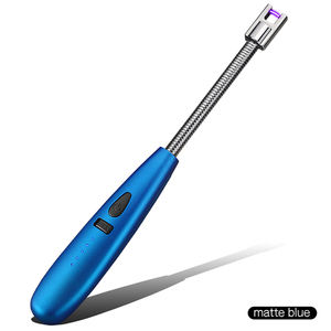 New Concise Style Electronic <b>Long</b> Rechargeable Led Power Display Windproof Arc USB <b>Lighter</b> for <b>Candles</b> - Product Image 4