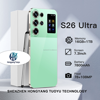 S26 Ultra 16G+1TB Android 15 7.3 Pouces Global 5G Téléphones Portables Reconnaissance Scénique IA Écran Perforé Charge Rapide Prix de Gros