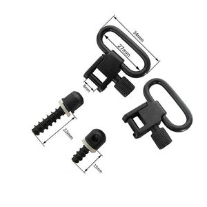 Base de Aluminio Negra para Accesorios de Caza con Espaciadores Blancos, Soporte para Mira Telescópica, Anillas Giratorias y Tornillos - Product Image 2