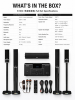 Système de son surround 5.1 canaux pour cinéma maison OEM OKON, enceintes sur pied, amplificateur, caisson de basses actif pour salon