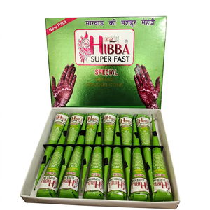 Henné en cône Hibba couleur marron, pâte de henné à coloration rapide pour mariages et festivals - Product Image 1