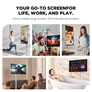 Televisor Inteligente LED de 32 Pulgadas, Portátil con Ruedas, 1080P, <span class=keywords><strong>6GB</strong></span> de <span class=keywords><strong>RAM</strong></span> + 128GB de Almacenamiento, Pantalla Táctil, Cámara Web de 8MP - Product Image 6