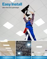 LONGLUX Panneau LED Dimmable 600x600 de Haute Qualité 5CCT, Haute Luminosité et Durable