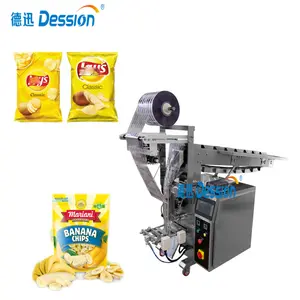 Semi automatic form fill seal bucket chain feeding packing machine for potato chips