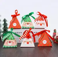 Promo di vendita calda di natale stampato doganale contenitore di regalo di carta contenitore di caramella scatole di carta