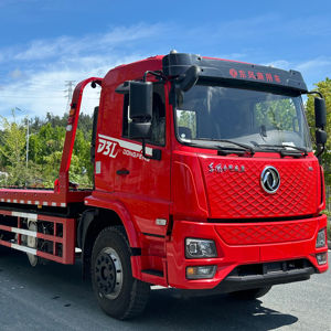 Dongfeng 6*4 Euro 6 Manual 9-speed kursi baris tunggal penggerak tangan kiri truk derek datar untuk penyelamatan Jalan - Product Image 2