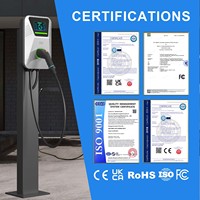 Estación de Carga para Vehículos Eléctricos Ocpp2.0 Ocpp 2 2.1 2.01, Stock Europeo, 7kw/22kw, Sin Cable, Pos Ac Wallbox, Comunicación Ocpp 1.6j