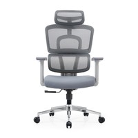 Chaise de bureau ergonomique en maille avec appuie-tête 3D réglable, soutien lombaire adaptatif et accoudoirs 4D pour le bureau à domicile