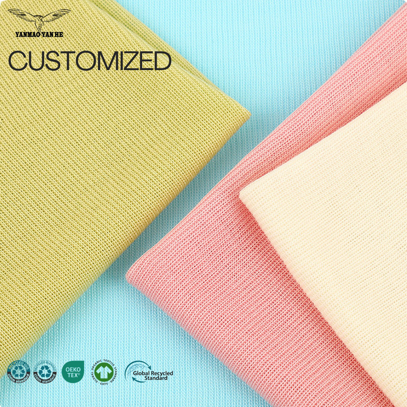 New Design Breathable Polyester Spandex Rib