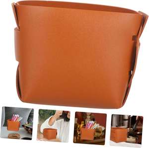 Porte-crayons pliable en cuir PU, porte-stylos multifonctionnel de bureau, boîte de rangement pour pinceaux de maquillage divers - Product Image 4