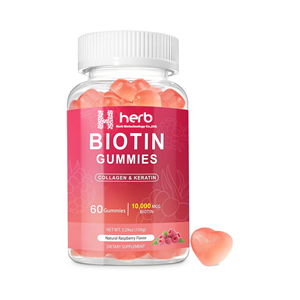 Gommose Vegane per Capelli con Biotina 10000mcg a Marchio Privato, per Capelli, Pelle e Unghie, Gommose per la Crescita dei Capelli - Product Image 1