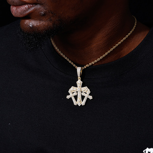 Vintage Christian Jewelry Hip Hop Mens <strong>Gold</strong> Plated 924 Sterling Silver VVS Moissanite Diamond Iced Out Triple <strong>Cross</strong> <strong>Pendant</strong> - Product Image 4