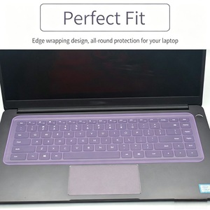 Housse de <span class=keywords><strong>protection</strong></span> de <span class=keywords><strong>clavier</strong></span> en <span class=keywords><strong>silicone</strong></span> pour ordinateur portable de 14/15,6 pouces, film de <span class=keywords><strong>protection</strong></span> <span class=keywords><strong>universel</strong></span> anti-poussière et imperméable, couleur unie - Product Image 3