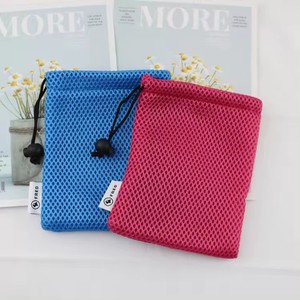 Tùy chỉnh nhỏ giá rẻ bán buôn dây rút lưới túi nylon lưới Túi Pouch với nhãn cho thiết bị điện tử - Product Image 4