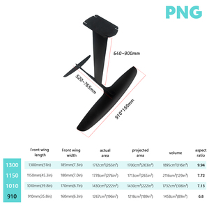 Hydrofoil de Fibra de Carbono JFS Axis PNG 910 de Alta Calidad para Surf y Saltos, Unisex, Diferentes Tamaños, Venta al Por Mayor, Tabla de Surf para Deportes Acuáticos - Product Image 3