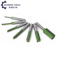 Auvimirk Fraise à rainurer 2-en-1 à queue de 1/4" (6mm), à une ou deux dents, droite, fraise d'emboutissage, pour le travail du bois et le tournage