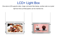 15.6 \ "& 21.5 \" double face accrocher LCD signalisation numérique et boîte à lumière LED 1000nits luminosité pour ascenseurs magasins de détail métros