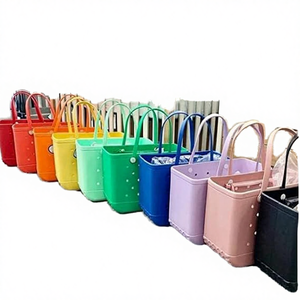 Sac fourre-tout décontracté fait main en EVA, élégant, imperméable, à motifs floraux, durable, avec deux poignées, grande capacité, léger, écologique, ouvert, pour la plage - Product Image 4