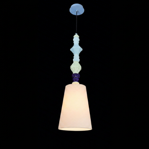 Lámpara Colgante de Cerámica Vintage con Pantalla en Forma de Campana, Fuente de Luz LED, Tamaño Grande - Product Image 1