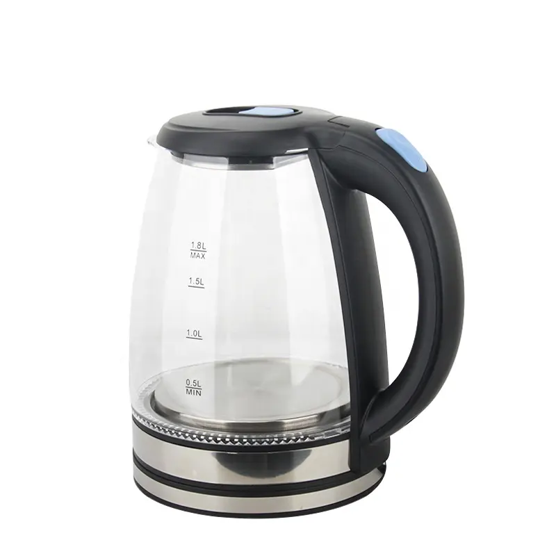 Best Selling Wholesale New Product 1.7L Eco Cordless Glass Kettle Fast Boiling Quiet Bpa Free Water Boiler