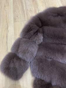 <span class=keywords><strong>Veste</strong></span> en Fourrure de Renard Entier pour <span class=keywords><strong>Femme</strong></span>, à la Mode, Style Court, Col Debout, Manches Longues, Style Élégant - Product Image 5