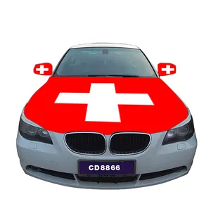 Factory Direct Sales Custom Size Engine <strong>Flags</strong> 115x150cm 100%Polyester Cover Rearview Mirror Custom <strong>Switzerland</strong> Car Hood <strong>Flag</strong> - Product Image 1