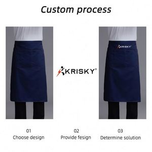 Tablier de travail avec poche, tabliers maçonniques, uniforme de restaurant, cuisine, personnalisé - Product Image 3