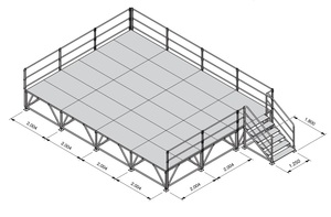 Escenarios Prefabricados Serie CETA '95 Fabricados en Italia, Materiales Metálicos de Alta Calidad, Resistencia Sísmica, Escenarios para Deportes y Entretenimiento - Product Image 2