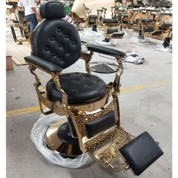 Chaise de salon ronde en or classique de nouvelle conception de l'usine de Foshan, chaise de coiffure vintage pour salon de coiffure