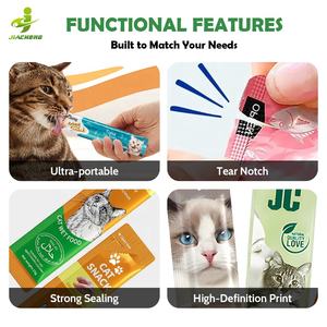 Logo personnalisé sachet d'échantillon instantané petit 15g de purée humide pour <span class=keywords><strong>chat</strong></span> friandises pour animaux de compagnie emballage Sanck pochette alimentaire sacs à bâtonnets - Product Image 3