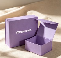 Boîte cadeau en carton rigide magnétique, écologique, faite à la main, avec logo personnalisé moderne et luxueux, pour bijoux de mariage et emballage cosmétique