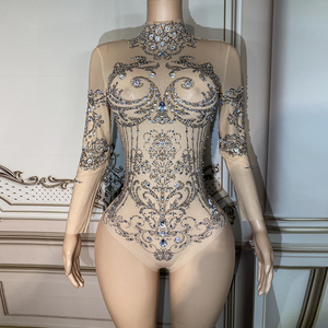 Combinaison de salon avec strass pour femme, <span class=keywords><strong>tenue</strong></span> de <span class=keywords><strong>barman</strong></span> - Product Image 1