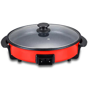 Rond Ménage Polyvalent Rouge <span class=keywords><strong>Pizza</strong></span> Pan Cuisinière Électrique <span class=keywords><strong>Pizza</strong></span> Poêle À Frire Cuisson Tartes - Product Image 5