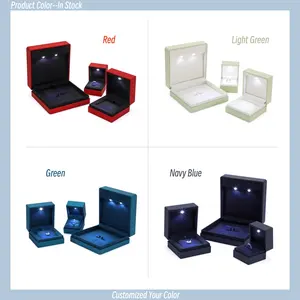 LOW MOQ 1 Top Customized Plastic Jewelry Box High-end Led Ring Pendant Jewelry Packaging