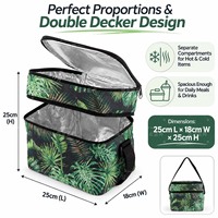 Sac isotherme double compartiment Oxford personnalisé en gros, doublure en aluminium extra épaisse, étanche, idéal pour pique-nique en extérieur