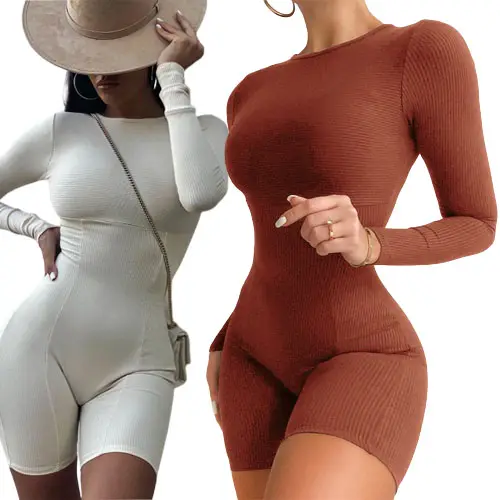 2023 Lady jumpsuit playsuit & bodysuits bodycon spring summer long sleeve one piece sexy rompers woman jumpsuit