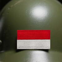 Grand et petit patch brodé drapeau de la Pologne en tissu rouge et blanc d'Indonésie pour sac, chapeau, casque, DIY