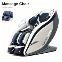 Fauteuil de massage corporel complet à mécanisme 4D, avec fonction de séparation des jambes, rail SL, zéro gravité, commande vocale, rouleaux de massage des pieds et massage par airbag à ions négatifs