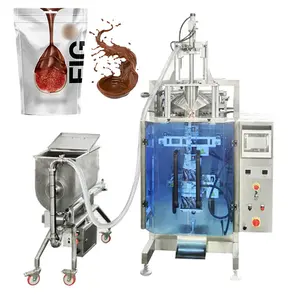 Machine à emballer verticale automatique de sachet de remplissage de chocolat liquide de sauce de beurre de miel de sac de film pour le liquide