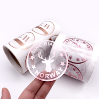 Prix Usine Personnalisé Impression Nom de Marque Privée Logo Étiquettes Adhésives en Rouleau pour Emballage, Autocollants Personnalisés en Vrac