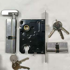 Messing Euro-Profil Doppel-Drehknopf Zylinderschloss Set Cylindre De Verrou Innentür-Schließzylinder - Product Image 4