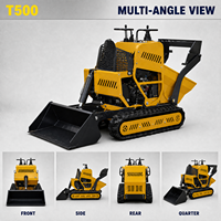 Promotion : Mini-chargeuse tout-terrain télécommandée multifonctionnelle, véhicule d'ingénierie sur chenilles, mini-dumper