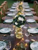 Boules de fleurs artificielles en soie vertes en gros, boules de roses pour arrangements floraux, décoration de table pour mariages et fêtes