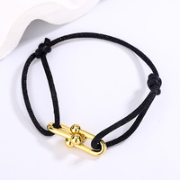 Paslanmaz çelik özel Logo yıkayıcı Charm ipek halat kordon bilezik ayarlanabilir dize bilezik kişiselleştirilmiş circirclejewelry