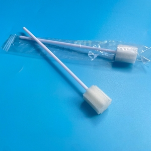 Hisopos dentales desechables de 120mm con <span class=keywords><strong>punta</strong></span> de espuma hexagonal de flores-Aplicadores de cuidado bucal suaves blancos - Product Image 4