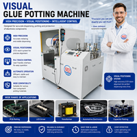 Máquina automática de dos componentes para envasado de pegamento AB, de 3 ejes, para dispensación de pegamento AB, silicona y resina epoxi en transformadores.