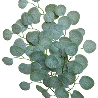 Bundles d'eucalyptus en soie Yopin-2667 mariage feuilles d'eucalyptus artificielles en argent dollar
