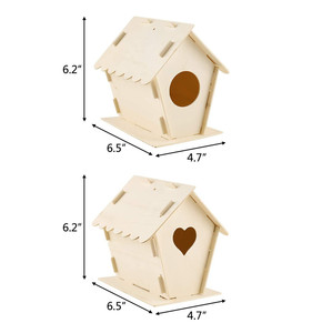 <span class=keywords><strong>Kit</strong></span> de maisonnette pour oiseaux en bois à faire soi-même pour enfants - Ensemble de jouets à dessiner, <span class=keywords><strong>kit</strong></span> créatif d'activités artistiques à suspendre pour jouer - Product Image 2