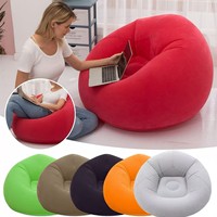Canapé gonflable, fauteuil gonflable portable et pliable pour camping et plage, moderne et simple, en PVC floqué, pouf pour chambre et salon